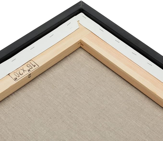Creative Mark Gotham Deep Gallery Frames - 3 Pack of Professional Gallery Frames for Canvas, Paintings, Presentation & More! - [Black - 12x12]