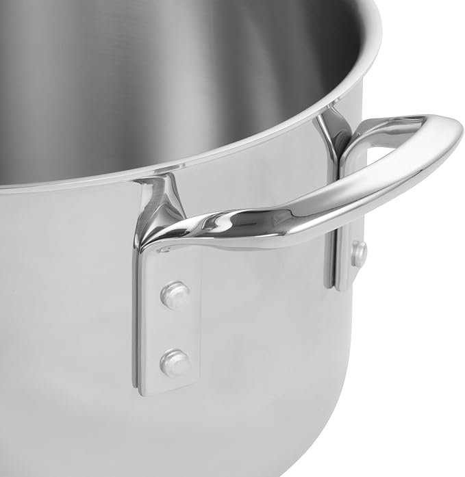 WINCO Tri-Ply Stock Pot, 20-quart, Silver
