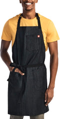 hedley & bennett Essential Apron - Heavy-Duty Denim Kitchen Apron with Pockets & Towel Loop - Professional Chef Workwear for Cooking & Grilling - Abalone