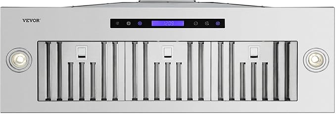 VEVOR Insert Range Hood, 900CFM 4-Speed, 36 Inch Stainless Steel Built-in Kitchen Vent with Touch & Remote Control LED Lights Baffle Filters, Ducted/Ductless Convertible, ETL Listed…