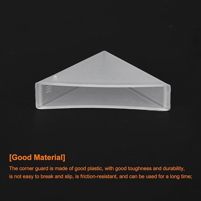 uxcell 20Pcs Plastic Corner Protectors 10x50mm Right Angle Shape Glass Corner Guards Cushion for Corner Protection of Glass, Mirror, Tile, White