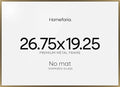 Homeforia 19.25x26.75 Bronze Puzzle Frame, High End Metal 19.25 by 26.75 Picture Frames without Mat, 26.75x19.25 Brass Art Frame for Wall, 19.25by26.75 Puzzle Frames, Tempered Glass, Wall Kit, Set of 1