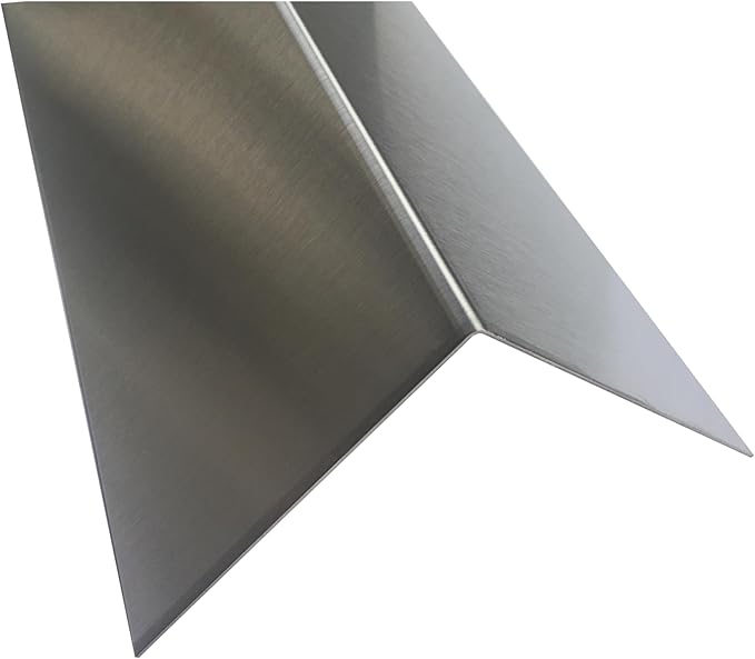 Brushed 304 Stainless Steel Corner Guards, 48" Wall Protectors, 20ga & 16ga, Available in 1/2" to 4", Multi-Pack Options (1, 2, 5, or 10) (5, 3 1/2 x 3 1/2, 20ga, No Hug Edges)
