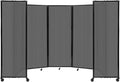 Versare Polycarbonate Room Divider 360 Portable Wall Partition | Freestanding Office Dividers | Locking Wheels | Privacy Screen Panels - 14' x 7'6" Dark Gray Thermoplastic Polymer