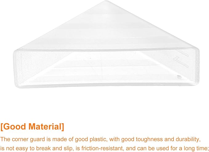 uxcell 20Pcs Plastic Corner Protectors 11x50mm Right Angle Shape Glass Corner Guards Cushion for Corner Protection of Glass, Mirror, Tile, White