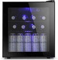 Antarctic Star Mini Fridge Cooler - 70 Can Beverage Refrigerator Glass Door for Beer Soda or Wine –Small Drink Dispenser Machine Removable for Home, Office or Bar Chiller, 1.6cu.ft
