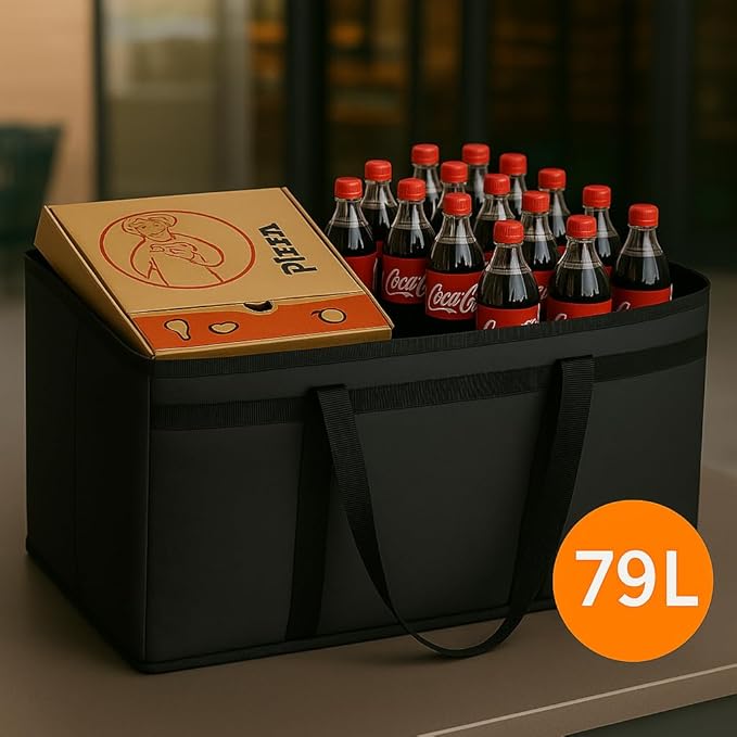 musbus Insulated Food Delivery Bag Cooler Bags Keep Food Warm Catering Therma for doordash Catering cooler bags insulated catering bag 22x14x13 therma catering shopper accessories hot XL XXL Pizza
