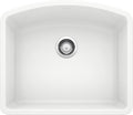 BLANCO, White 440175 DIAMOND SILGRANIT Single Bowl Undermount Kitchen Sink 24 x 20-13/16-Inch