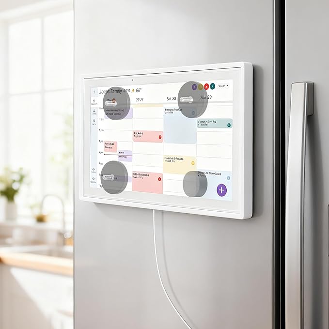Magnetic Fridge Mount for Skylight 15 Inch Calendar, Refrigerator Calendar Magnet,Rubber Surface Coating to Prevent Scratches, No-Drill, Easy to Install, Convenient to Disassemble, Firm and Secure