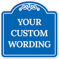 Custom Decorative Sign, Personalized Metal Sign for Business, Driveway, Home, Airbnb, Office Door Plaque, Blue Background, 18x18 Inches, ACM, Fade Resistant, Made in USA