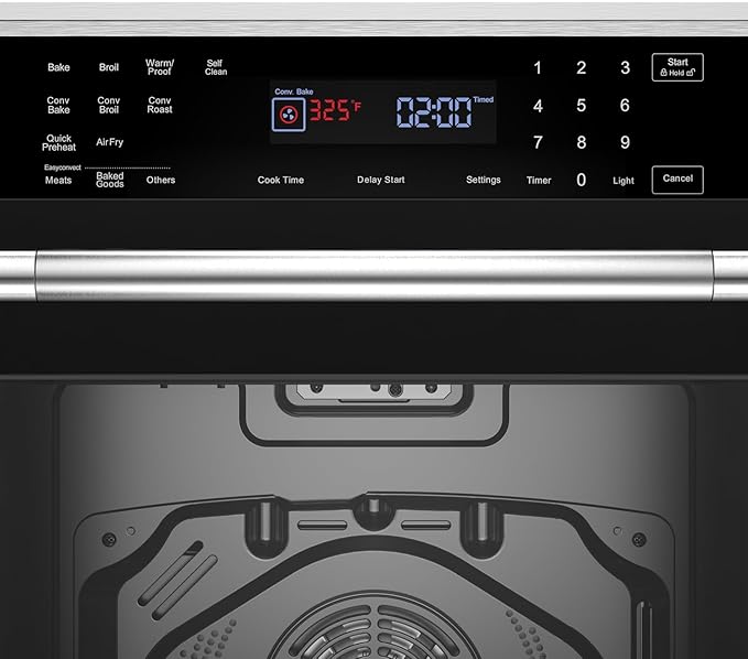 Empava Built-In Electric Single Wall Oven 30 inch, 5 Cu. ft. Capacity, True Convection and Rotisserie Air Fry, Self Clean, Screen Touch Control, 4800 watts, Stainless Steel