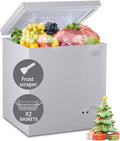 7.0 Cu.Ft Chest Freezer 7 Gears Temperature Control(-4°F to 6.8°F), Deep Compact Freezer with Two Removable Basket, for House, Kitchen, Garage, Basement, Shop, White