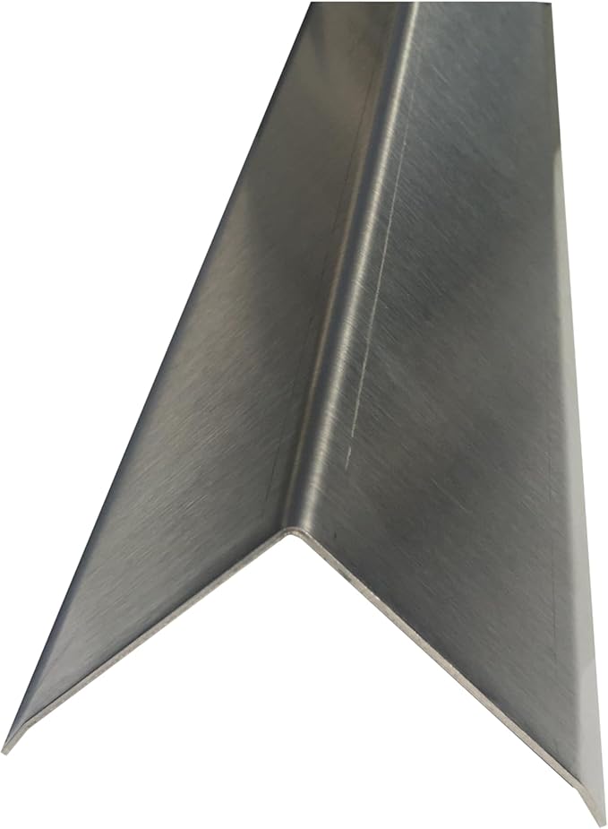 Brushed 304 Stainless Steel Corner Guards, 48" Wall Protectors, 20ga & 16ga, Available in 1/2" to 4", Multi-Pack Options (1, 2, 5, or 10) (5, 3 x 3, 16ga, with Hug Edges)