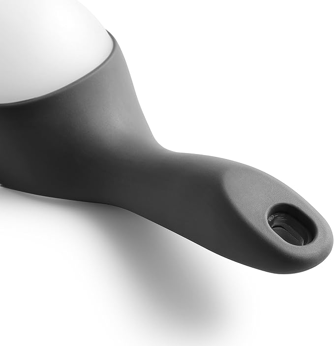 Spring Chef Gray Magnetic Ice Scoop for Freezer - Contoured Translucent Flexi-Plastic Ice Scooper with Comfortable Handle - Flour Scoop - Dishwasher Safe Scooper for Popcorn, Pet Food, Rice, Grain