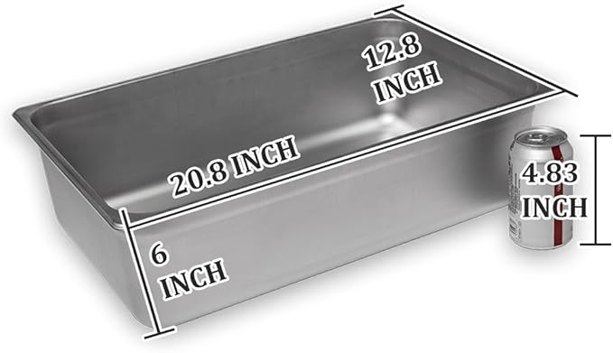 SYBO Commercial Grade Stainless Steel Bain Marie Buffet Food Warmer Steam Table for Catering and Restaurants (1 Section with Tap)
