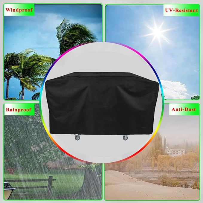 Griddle Cover for Blackstone 28 Inch Griddle Cooking Station with Hood, 600D Heavy Duty Waterproof Flat Grill Cover for Blackstone Griddle Cover 28 Inch 5483 Replacement