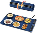 Food Warming Mat - Fast Heating Silicone Electric Warming Tray with 9 Level Temperature, Raised Feet Protects Table, Roll Up Buffet Hot Plates Heat Pad, Portable Food Warmer for Parties Home Travel