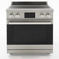 30 Inch Professional Induction Range with Convection Oven, Air Fry, 4 Burner Electric Stove, Pizza Stone - Stainless Steel