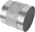 Vent Systems 6" Inch Flexible Vibration-Reducing Female Fit Duct Connector – Galvanized Steel Coupling for Joining Two Male Duct Fittings – HVAC Ventilation Inline Noise-Reducing Coupler