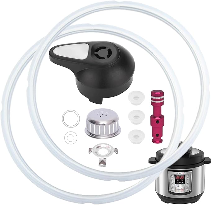11 PCS Instant Pot Replacement Parts for Lux 8 QT, Instant Pot Accessories Include Sealing Ring, Steam Release Valve, Anti-Block Shield, Valve Sealing Ring, Float Valve and Gasket