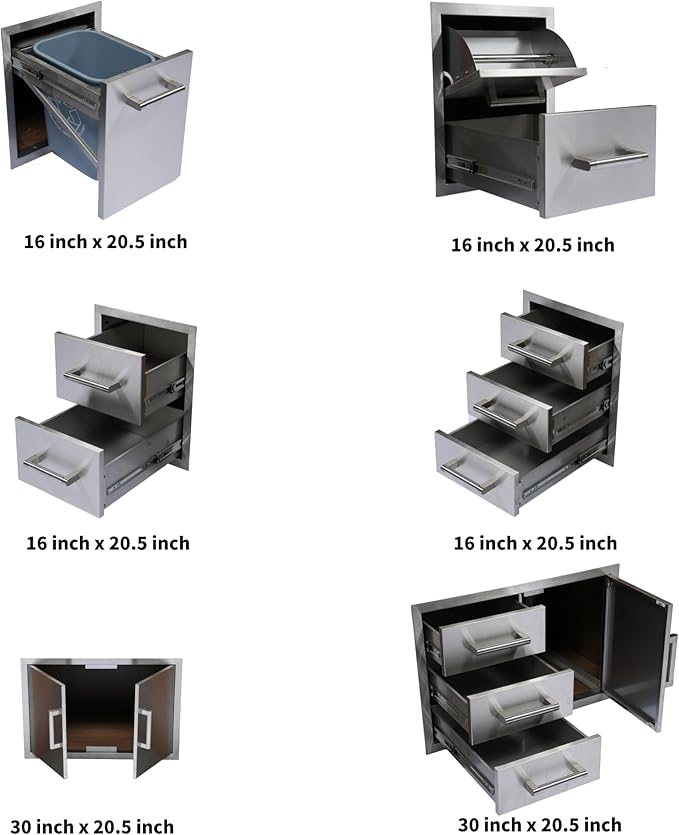 Outdoor Kitchen Kit Built-in 32 inch LPG Gas Grill 60000 BTU Stainless Steel Four burners Grills,DIY Combo Outdoor Kitchen Island, 12 in 1 BBQ Tool Set Best of Backyard