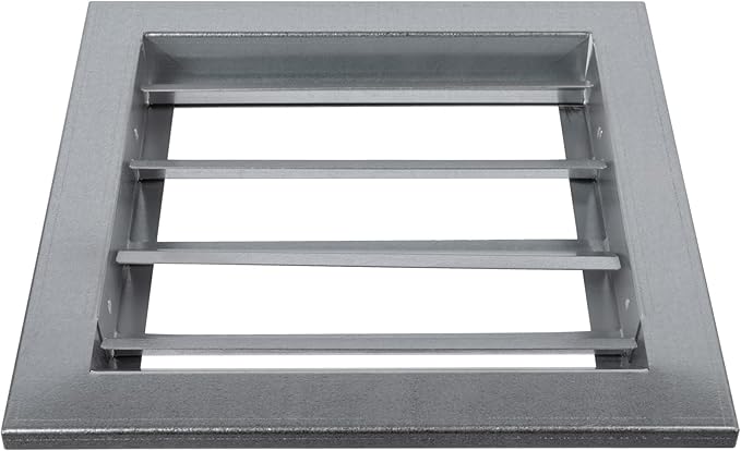 Repa Market 9" x 9" Inch Heavy Duty Galvanized Steel Exhaust Vent - Air Intake Wall Louvered Vent Grille - Outdoor/Indoor HVAC Vent Register - HVAC Crawl Space Durable Air Gable Vent