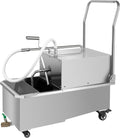 Mobile Fryer Filter Machine 55L/14.53 Gal Commercial Oil Filler Cart Truck Separator Stainless Steel Cooking Oil Filtration System For Restaurant Supermarket (550W)