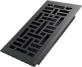 4x8 Inches Heavy Duty Walkable Floor Register Easy Adjust Air Supply Lever Floor Vents - Seattle Design - Vent Cover for Home Floor - Matte Black