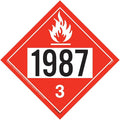 1987 Placard, Class 3 Flammable Liquid 25-pk. - 10.75" x 10.75" Polycoated Tagboard for Temporary Applications, DOT Hazmat Compliant, J. J. Keller & Associates, Inc.