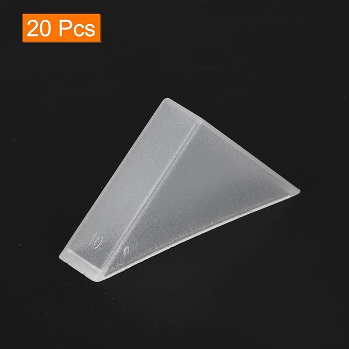 uxcell 20Pcs Plastic Corner Protectors 10x50mm Right Angle Shape Glass Corner Guards Cushion for Corner Protection of Glass, Mirror, Tile, White