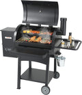 VEVOR Smoker Grill, Portable Wood Pellet Grill with Cart, 500°F Max Temperature, 580 SQ.IN Cook Area, 8 IN 1 BBQ Grill with PID Temperature Control & Meat Probe for Outdoor Cooking, Camping, Backyard