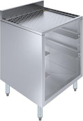 AmGood 22-1/2 in. x 24 in. x 30 in Stainless Steel Glass Rack Storage Cabinet with Rack Slides