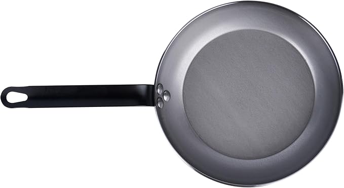 Restaurantware Fry Pan 1 Pack of 9.4 Inches Carbon Steel Non-Stick Searing Pan With Ergonomic Handle Silver For Sauteing and Omelets
