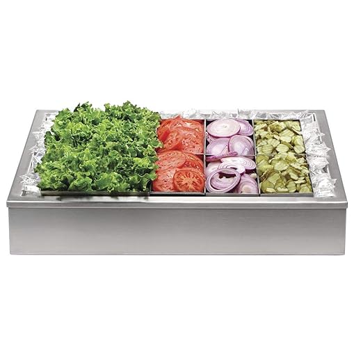 HUBERT Cold Foods and Beverage Server Stainless Steel - 30"L x 24"W x 8"H