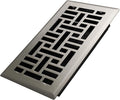 4x8 Inches Heavy Duty Walkable Floor Register Easy Adjust Air Supply Lever Floor Vents - Seattle Design - Vent Cover for Home Floor - Satin Nickel