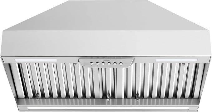 Akicon 30 Inch Range Hood Insert with Heater Sensor, 600 CFM Ultra-Quiet Stainless Steel Ducted Vent Hood Insert with 4 Speed Fan, Dimmable LED Lights and Dishwasher Safe Filters