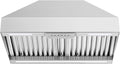 Akicon 30 Inch Range Hood Insert with Heater Sensor, 600 CFM Ultra-Quiet Stainless Steel Ducted Vent Hood Insert with 4 Speed Fan, Dimmable LED Lights and Dishwasher Safe Filters