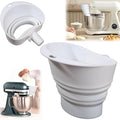 Counte Flour Funnel Silicone for Kitchen Aid Standing Mixer,New Flour Funnel-Stand Mixer for Kitchen Aid Artisan Ksm150 5-Quart Tilt-Head Stand Mixer,Enables Guided Pouring (White)