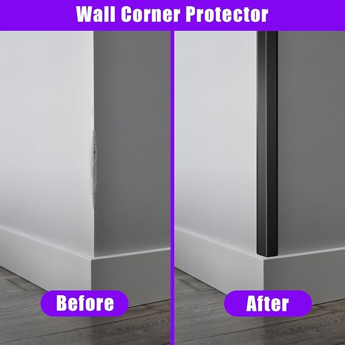 Black Stainless Steel Wall Corner Guard 2 x 2 x 48 inch 10 Pcs,304 Steel Corner Trim, Metal Wall Corner Protection Guards with 90-Degree Angle for Wall Protection and Decoration.