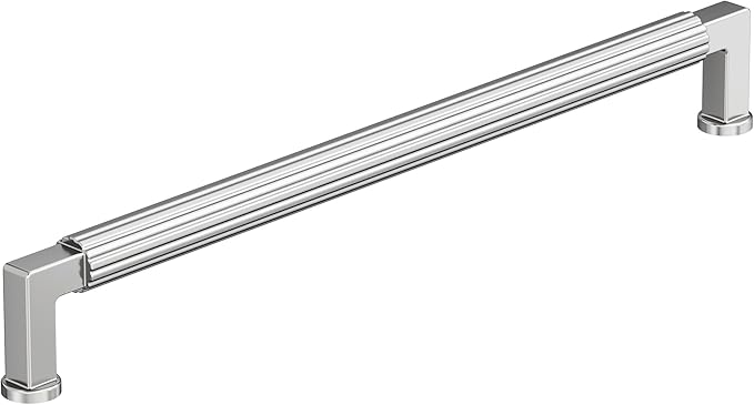 Amerock Ballard 10-1/16 inch (256mm) Center-to-Center Polished Chrome Cabinet Pull, BP3764826
