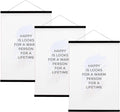 FALAMON 3 Pack Magnetic Poster Hanger Frame, 24x36 24x18 24x40 24x30 Magnet Poster Frame for Posters, Prints, Photos, Pictures, Maps, Scrolls, and Canvas Artwork (Black, 24")