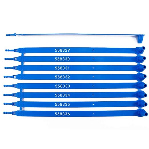 Leadseals(R) 1000 PCS Plastic Truck Door Seal Tamper Evident Security Tags Numbered Safty Disposable Locks for Trailer Logistics Transport Package Shipping