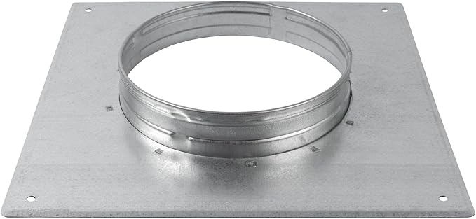 Repa Market 6 Inch Round Duct Flange/Galvanized Steel Vent Connector Plate/Wall or Ceiling Mount Adapter/for Dryer Hose & HVAC/Heavy Duty Air Return, Heating Cooling Exhaust Ventilation Cover