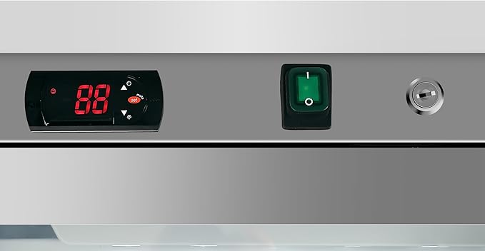 KoolMore 12 Cu. ft. Commercial Freezer with Glass Door in Stainless Steel - Manual Defrost (KM-MFD-12GSG)