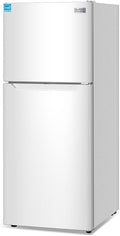 BLACK+DECKER 12.1 Cu. Ft. Top Mount Refrigerator with Freezer, 2 Door Refrigerator with Top Freezer and Adjustable Temperature Control, For Homes and Apartments, ENERGY STAR, BR1210HW, White