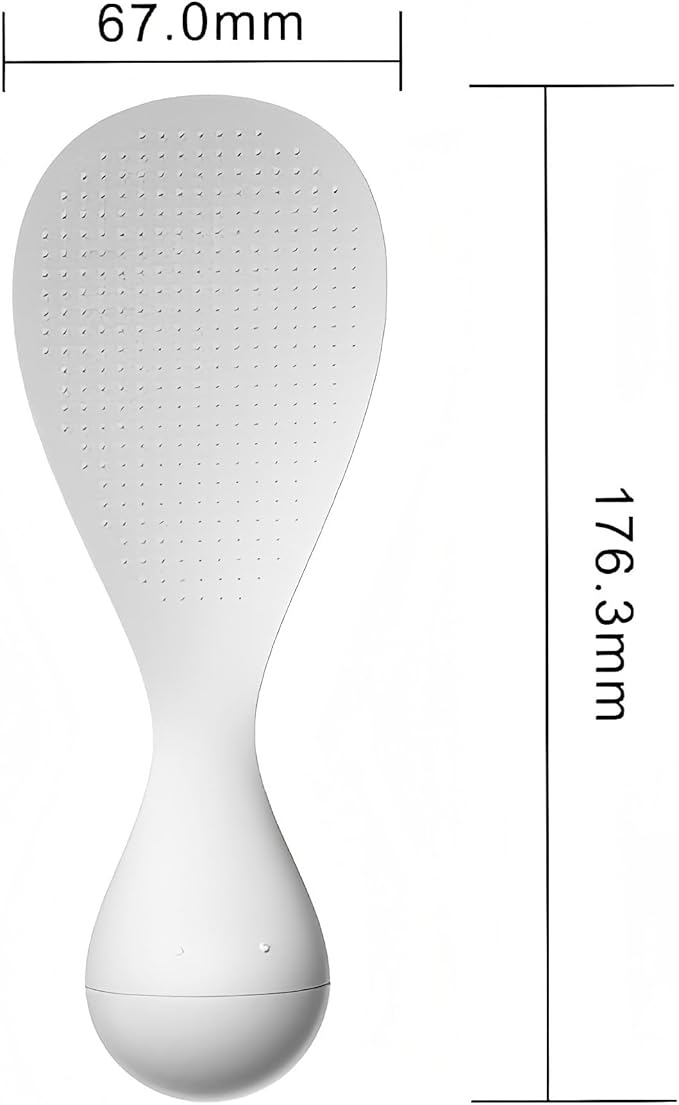 Tumbler Anti-Stick Rice Spoon & Paddle - Standing, Heat Resistant, Easy Clean Nonstick Rice Cooker Spoon, Scooper for Kitchen, Serving Spatula (white)