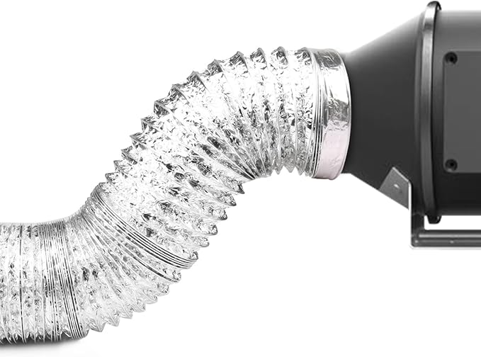 4-Inch Dryer Vent Hose 18FT, Flexible Aluminum Duct with 2 Clamps, Heavy-Duty Four Layer Protection for HVAC Ventilation and Exhaust
