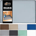 GORILLA GRIP Waterproof Silicone Under Sink Mat with Raised Lip for Kitchen and Bathroom, Cabinet Shelf Liner Stay in Place Mats Dishwasher Safe Drawer Liner, Organizer Tray, 15 x 22 in, Light Grey