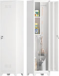 Tall Storage Cabinets,Slim Bathroom Cabinet with Door,Skinny Cabinet with Storage Systems for Laundry,Home Office,White