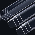 Sasylvia 10 Pcs Wall Corner Protector Guards, Avoid Scratching Scuffs, 1 x 48 Inches Vinyl Corner Trim Molding, Ease Install & Cleaning for Door Countertop Furniture Cabinet Protection, Clear